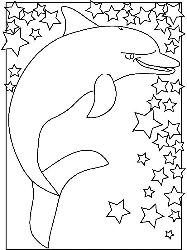 imagini de colorat animal salbatic delfin